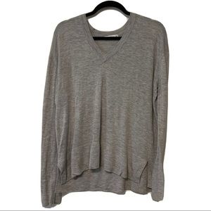 Zara | Light Gray Knit Long Sleeve Sweater Top M